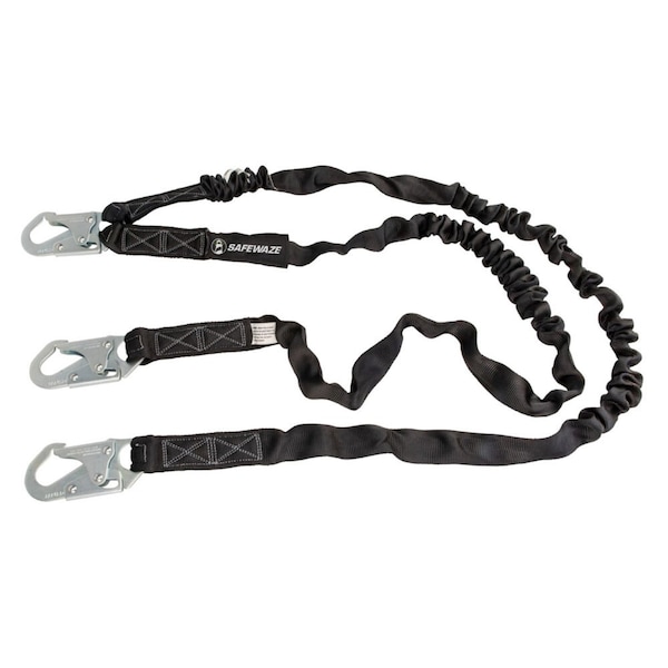 Safewaze Energy Absorbing Lanyard, 6 ft. Length, Snap Hook, Steel, 2 Leg(s) FS88581 - main